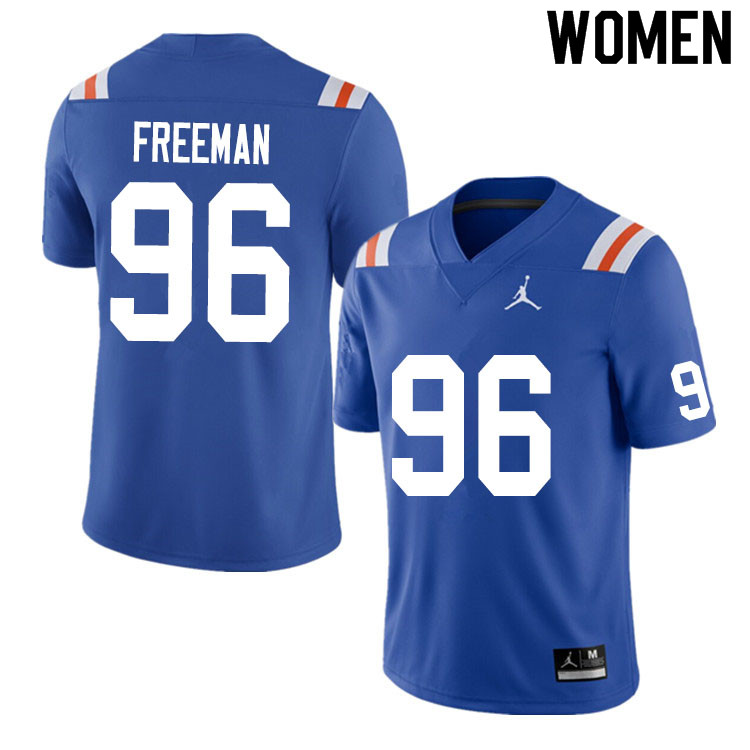 Women #96 Travis Freeman Florida Gators College Football Jerseys Sale-Throwback